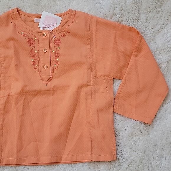 JANIE AND JACK ORANGE TUNIC-STYLE BOHO TOP, SIZE 4 - NEW! - Picture 3 of 9